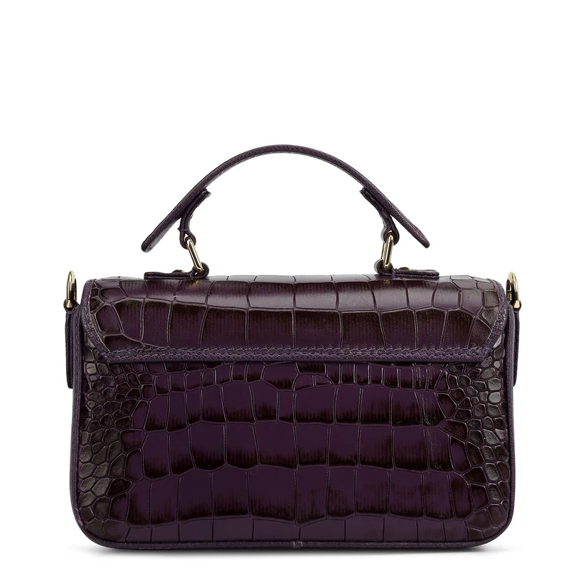 Da Milano Grapevine Small Croco Leather Satchel - Grapevine for Women | Best Price UAE